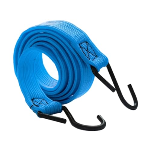rockible Bike Bungee Cord Elastic Band Strap with S Hooks Motorcycle Luggage Strap Bicycle Luggage Carrier for Backpacking Cargo Rack, blue