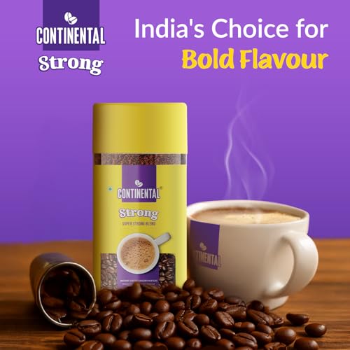 Image of Continental Strong Coffee Powder 50g Jar | Instant Coffee with Bold Flavor | Rich Aroma | Perfect for Espresso, Cappuccino, and Black Coffee Lovers