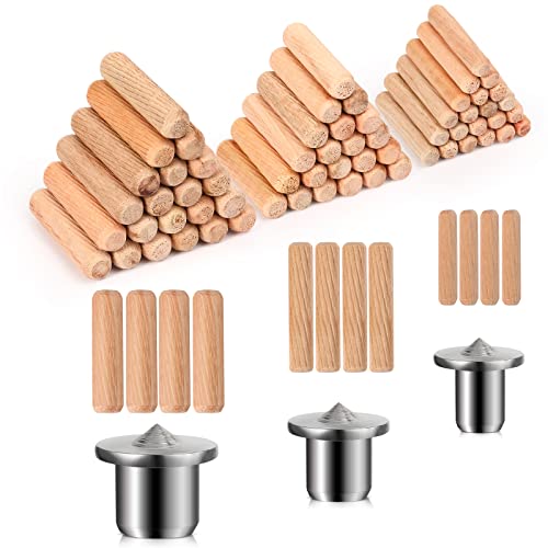 Yookeer 500 Pcs Wooden Dowel Wooden Pegs Beveled Ends Tapered...