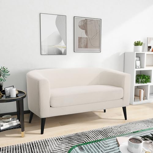 Christopher Knight Home Glam Fabric Loveseat, White/Black