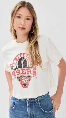 Junk Food Women's 49ers Crew Neck Crop Tee2