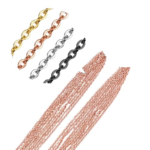 Collier cubain acier inoxydable lot de 10 chaines anti-ternissement maille O hypoallergenique