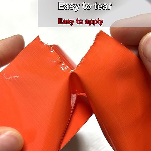 Image of 3 Roll Heavy Duty Duct Tape - Professional Grade, Waterproof, Hand Tearable, Repair Tape for Industrial & Outdoor Use, 1.88 Inch x 30 Yards, Orange (Pack of 3)