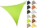 QTFBYT Kookaburra 3m Triangle Résistant à l'eau Jardin Patio Pare-Soleil Voile Auvent 96,5% Bloc UV avec Corde Libre (Vert Citron) Happy Life