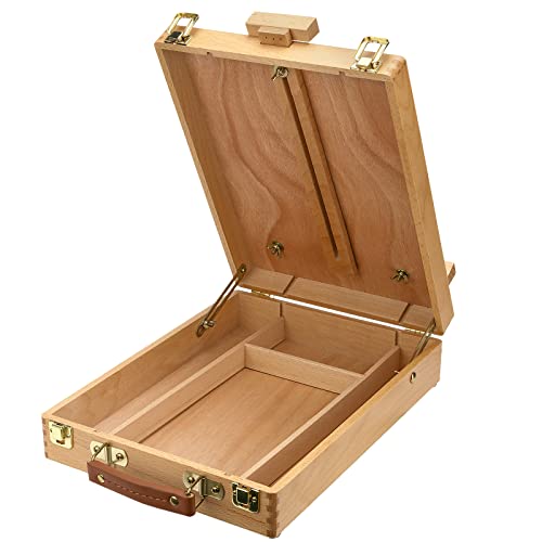 ZEONHEI Wooden Table Box Easel, Adjustable Sketchbox Painting Storage Box, Portable Art Easel for Painting Drawing, Artists - Image 4
