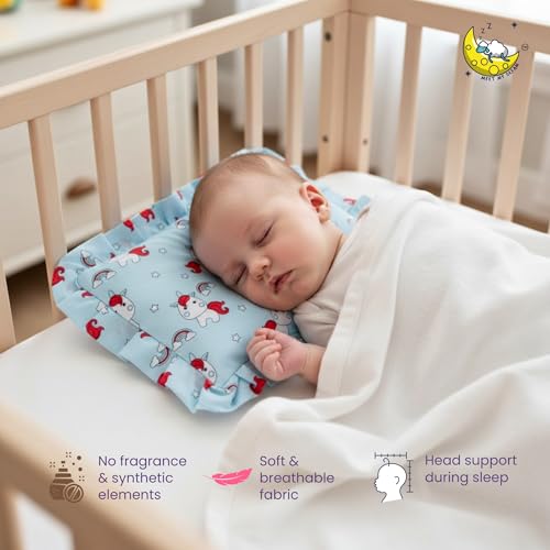 Image of Mustard Seed Comfort Cushion with Extra Cover | Mustard Filling | Soft Fabric Cover | 30 x 22cm (Unicorn)