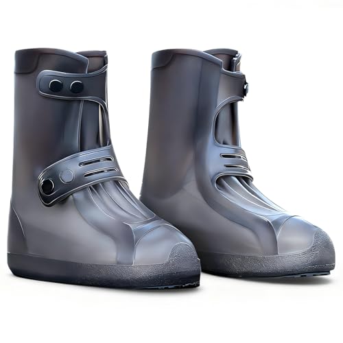 HERCHR Cubiertas Impermeables para Zapatos, Cubiertas Reutilizables para Zapatos De Lluvia Protectores De Zapatos Plegables Antideslizantes Cubrezapatos Impermeables para Botas De Lluvia(L)