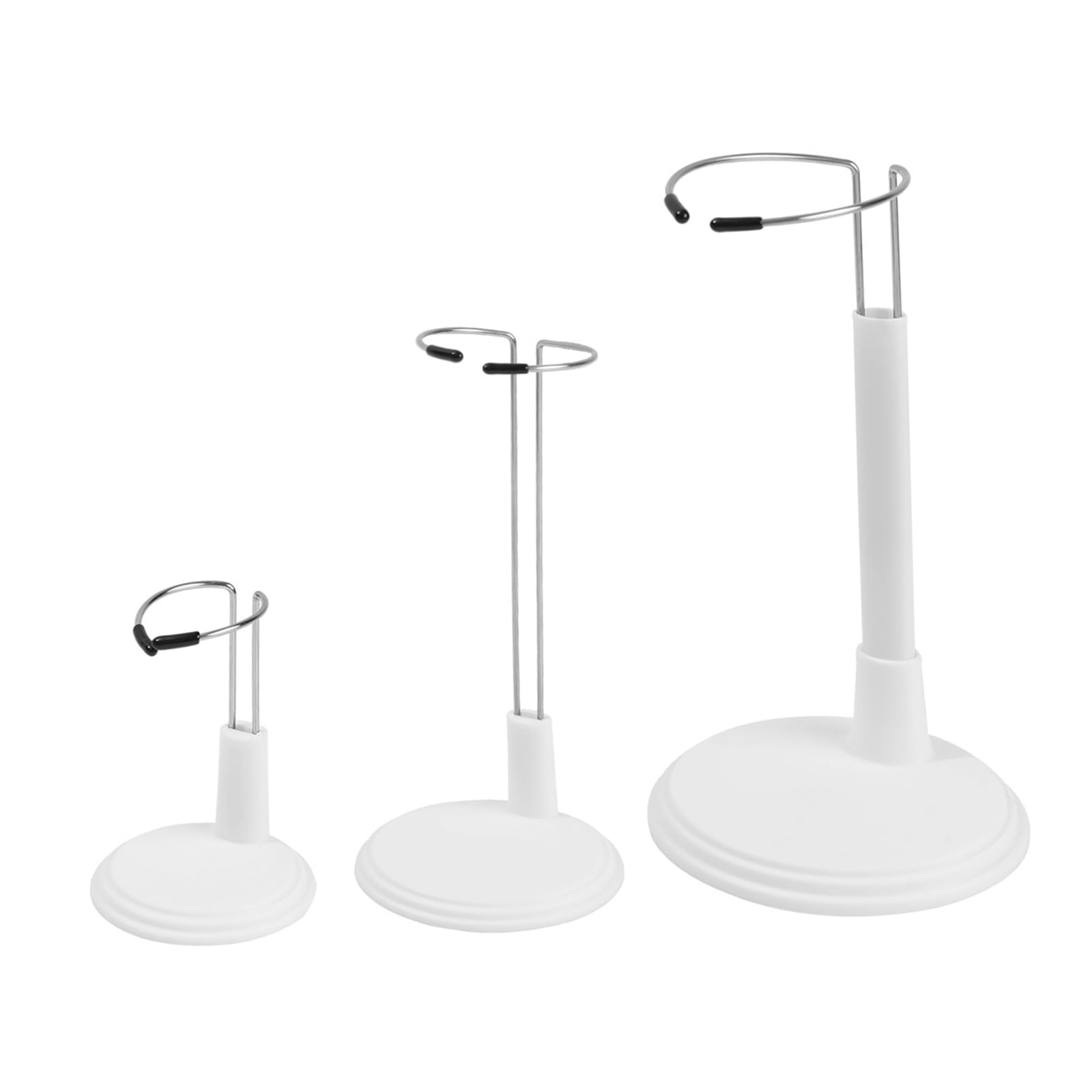 Kalttoy 3 Piece Adjustable Knitting Display Rack Set Doll Stand ABS Frame Storage Stand for Yarn Art Creation ABS Knitting Project Holder