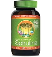 Nutrex Hawaii, Pure Hawaiian Spirulina, 1,000 mg, 180 Comprimés Végétaliens, Testés en Laboratoir...