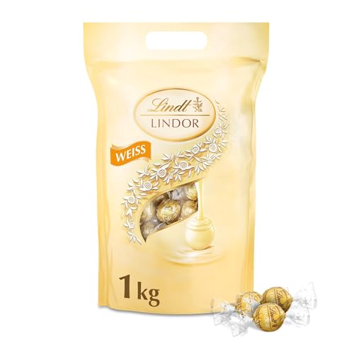 Lindt LINDOR Schokoladen Kugeln weiß | ca. 80 mit zartschmelzender...