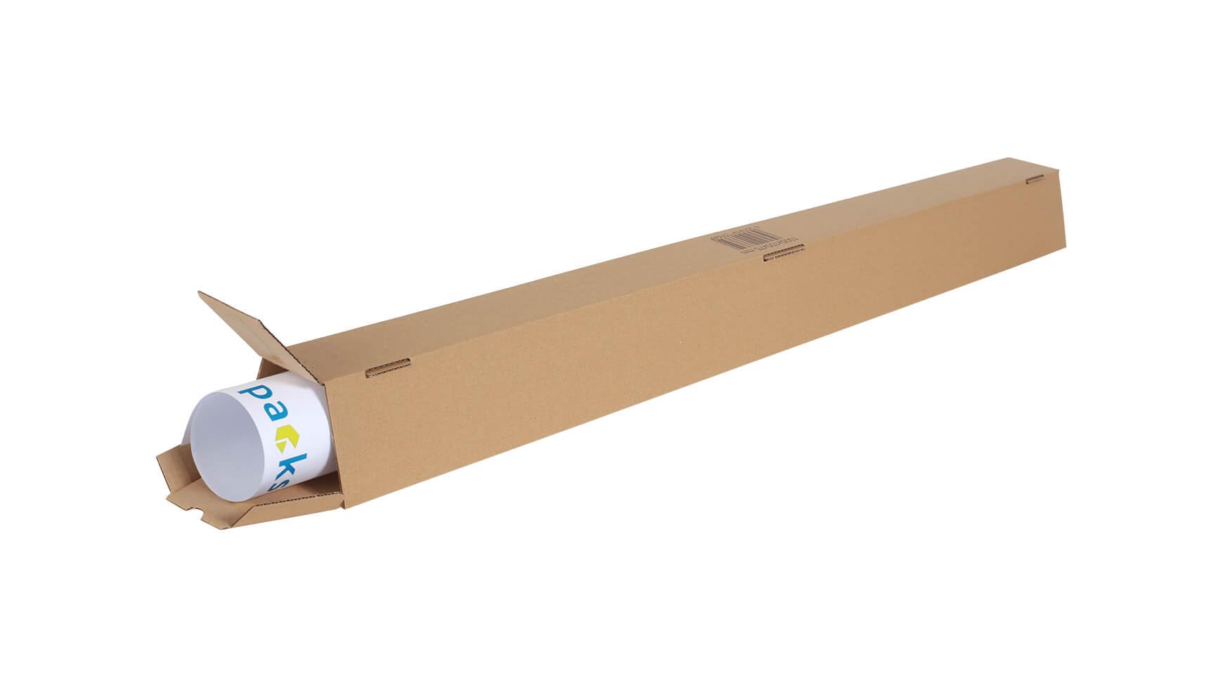 60x Trapez-Versandverpackung 1005 mm x 105/55 mm A0plus Braun
