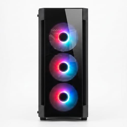 Revampix Torre Gaming Intel Core i7, Tarjeta Gráfica GTX750 4GB, 16GB RAM, 256GB SSD + 1TB HD, Fuente 500W 80+, Caja RGB con 6 Ventiladores, WiFi, Windows 11, Negro
