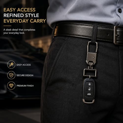 Image of Storite Heavy Duty Metal Carabiner Keychain with Swivel Key Ring, Premium Key Holder for Car, Home & Office Keys