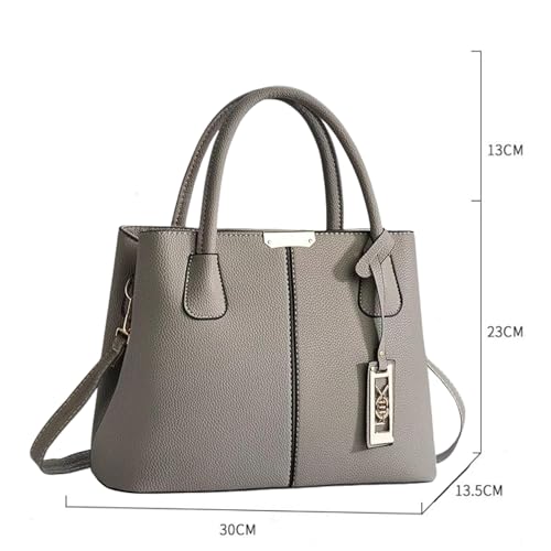 Image of Women's PU Leather Handbag Stylish Tote Shoulder Bag with Crossbody Strap Elegant Spacious Purse for Work & Everyday Use