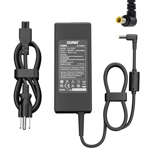 LZUMWS 19V/19.5V 2.1A 2.53A 3.42A 4.7A AC Adapter for LG Monitor Power Cord Compatible with Select LG 19-34 Inch LED LCD Displays Replacement Power Supply for Ultrawide Monitor Models
