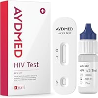 AYDMED HIV-Schnelltestkit | HIV Selbsttest | Test auf das Humane Immundefizienz-Virus | Ergebnisse in 10 Minuten | HIV-Test-Heimkit für Selbsttests zur Blutuntersuchung auf HIV 1/2 | 99,6% Genauigkeit