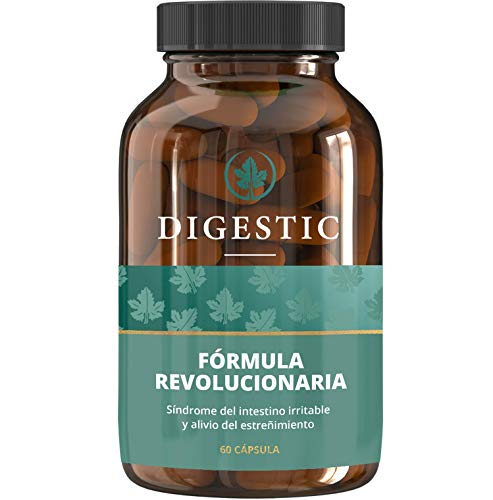 Digestic - Laxante para Aliviar el Estreñimiento - Ablandador de Heces - Ingredientes 100% Naturales - 60 Cápsulas - Nueva Fórmula Innovadora Limpieza Detox del Colon