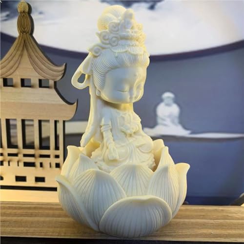 Estatua pequeña de Guan Yin para decoración de hogar miniatura 7