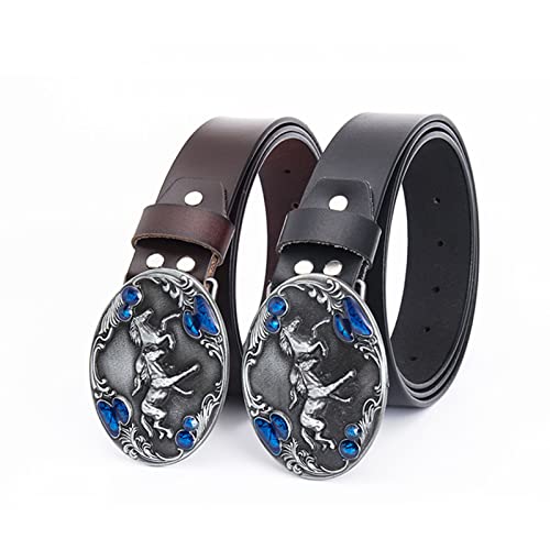 Western Belt, Horse Buckle Leather Belt for Men2