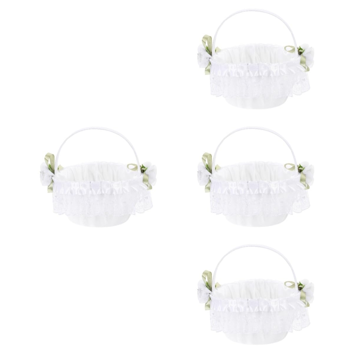 Alipis 4stücke Eleganter Hochzeitsblumenkorb Mit -design Handgefertigter Tragkorb Für Blumen Und Für Hochzeiten Und Feiern