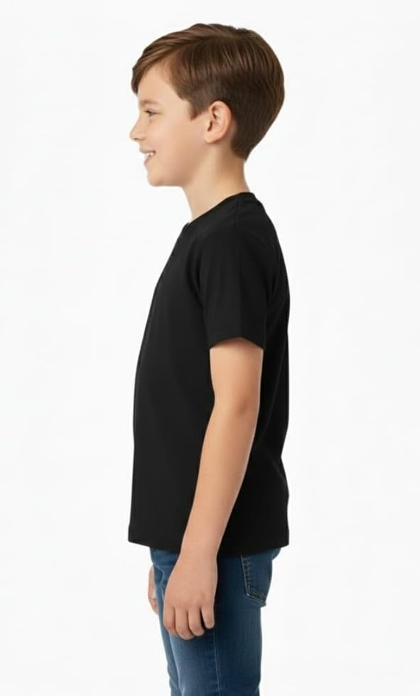 Image of T-Shirt for Boys | Super Colour (White Black Pink Yellow) Super Cotton [100% Pure] Solid Plain Tees