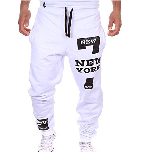 New York Imprimé Hommes Jogging Costumes Ensembles Coton Hommes Survêtement Élastique Taille Hommes Pantalon De Survêtement Athlétique Sports Casual Smart Mens Survêtement
