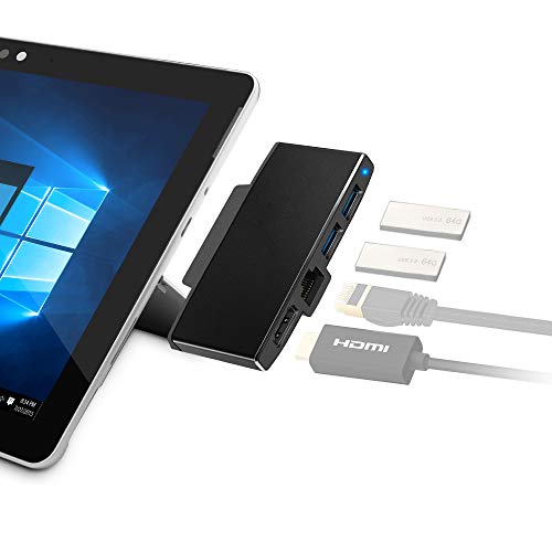 Surface Go Adapter, 4-in-1 Surface Go Dock Display Port to HDMI Expansion USB Hub High Speed Dual USB 3.0 Port (5Gps) + 4K HDMI USB Combo Adapter for Surface Go Surface Go Adapter, 4-in-1 Surface Go Dock Display Port to HDMI Expansion USB Hub High Speed Dual USB 3.0 Port (5Gps) + 4K HDMI USB Combo Adapter for Surface Go