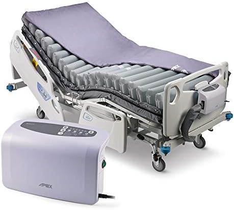 Apex Medical Domus 4-8″ Low Air Loss Alternating Strain Mattress with Quiet Digital Pump – Cell-on-Cell Design – Strain Ulcer Prevention- Matches Hospital Mattress