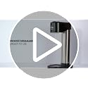 Image of Mr. Butler Instafizz Sodamaker - Jumbo Pack with 2 cylinders and 4 PET Bottles, Create Sparkling Water In Home Kitchen, Compact, Space Saving Design, Soda Beverage Carbonator, Silver & Black