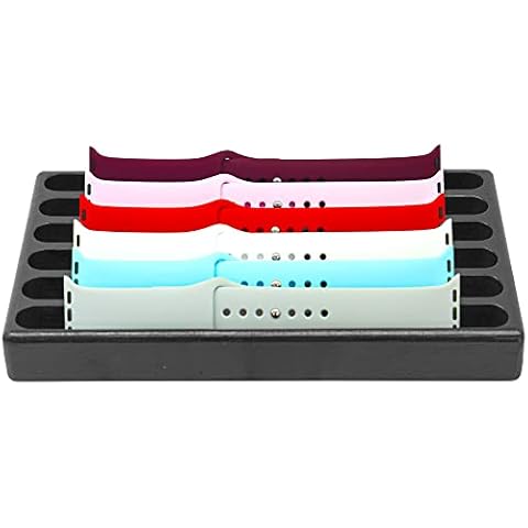 ATP MODERN Wooden Watch Band Organizer - Works with All Apple Watch Bands - Watch Band Holder - Wooden Watch Stand Display - Compatible with All Apple iWatch Bands - Solid Wood Design Cover
