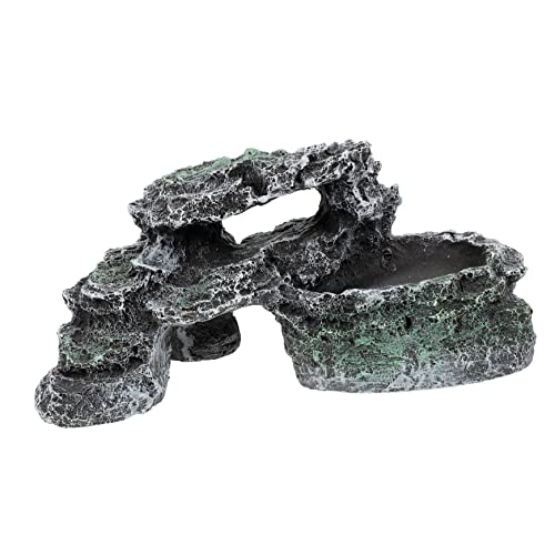 Gadpiparty タートル テラス ヒータ 水族館 ペット コープ ぬいぐるみ 亀の隠れ家 魚 ケージ 爬虫類 ヒョウモントカゲモドキのアクセサリー 装飾 トカゲ戦車 バルブ ポンプ 亀の洞窟 樹脂