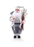 Die verschiedenen Farben, angefangen vom skandinavischen Grau, bis zu traditionellen Rottönen, ermöglichen die Figur auszuwählen, die am besten zu Ihrer Inneneinrichtung passt. Die Weihnachtsmänner wurden mit Sorge um jedes Detail gefertigt, wie vergoldete Brille oder ein Sack mit den natürlich aussehenden Nadeln.