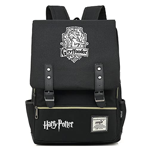 HYKYMY harry-p backpack gryffindor casual school bag school style backpack lunch bag gold zip negro