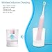Sonic Electric Toothbrush, Power Rechargeable Toothbrush with 3 Brushing Modes, with 5 Replacement Heads (Pink)