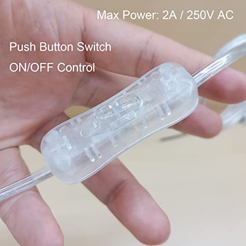 Stbtech Lamp Cord With Button Switch And Polarized Plug, Clear Extension Cord, 6 Foot, Spt-2,Give Heat Shrinkable Bushing- 2 Packs #TOP2