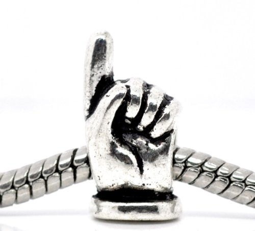 European Pointer Finger Charm Bead Spacer for Snake Chain Charm Bracelet3