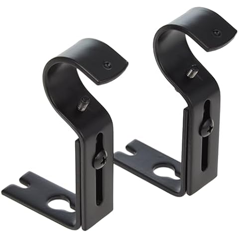 Amazon Basics Adjustable Curtain Rod Wall Brackets Cover