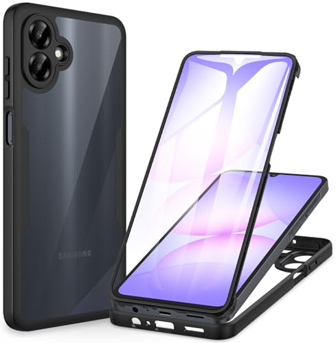 Coque Samsung A07 CENHUFO antichoc avec protection d'écran intégrale noir