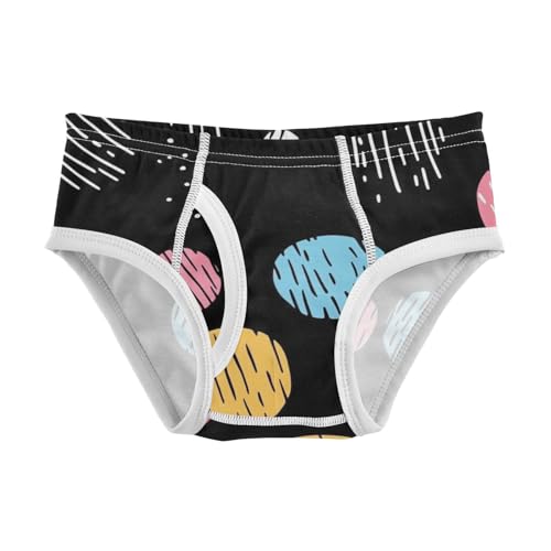 KLL Crayon Polka Dots Black Pattern Baby Boys Comfort Nighttime Underwear Breathable Children Undies