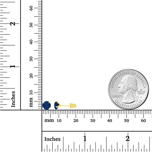 Solid 14k Gold Hypoallergenic 5mm Round Birthstone Solitaire Prong Set Screw Back Stud Earrings4