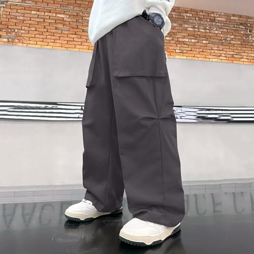 Boys Cargo Pants Relaxed Fit Elastic Waist Outdoor Active Wear Comfortable Casual Trousers for Ages 4-122