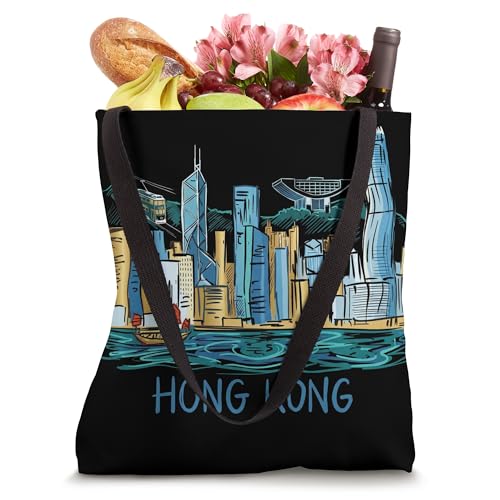 Bolsa Tote Souvenir Hong Kong China miniatura 4