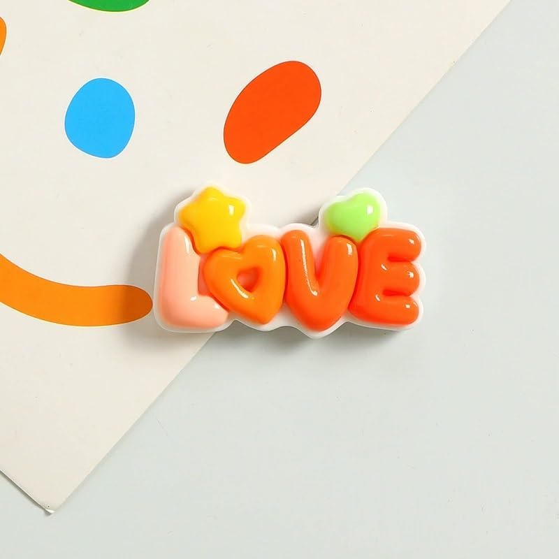 Image of LUVINA 3D Flower Magnets for Fridge, Strong Refrigerator Magnet, Colorful Adorable Decorations for Office, Kitchen Decor, Cute Desk Accessories, Multicolour (3, Love)