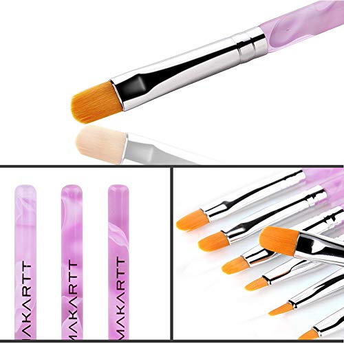 Pinsel Set Gel Pinsel,BETOY 7 Stück Gel Nägel Pinsel Set Gelnägel Pinsel Mit Nagelfader Nailart Pinsel für UV Gel & Acry… – Bild 3