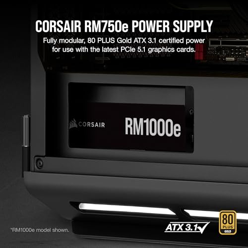 Image of Corsair RM750e (2023) Fully Modular Low-Noise Power Supply - ATX 3.1 & PCIe 5.1 Compliant - 105C-Rated Capacitors - 80 Plus Gold Efficiency - Modern Standby Support - Black,(Pack of 2)