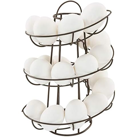 Southern Homewares Egg Skelter Deluxe Modern Spiraling Dispenser Rack Brown Cover