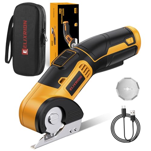 ELIXRION Cordless Electric Scissors Rotary Cutter...