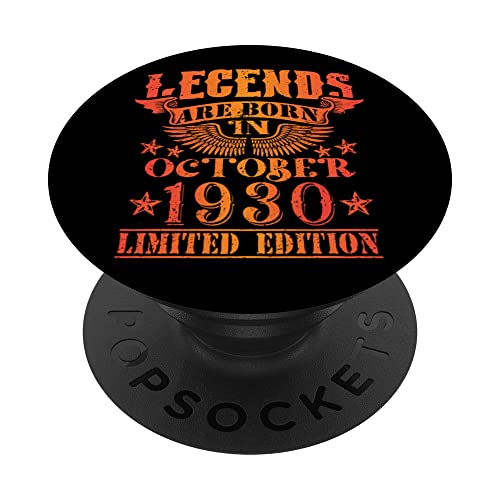 Cumpleaños Octubre 1930 Edición Limitada Regalo Used Vintage PopSockets PopGrip Intercambiable