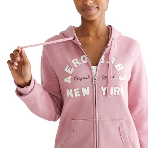AEROPOSTALE Women's Logo Full Zip Hoodie- Arches- New York2