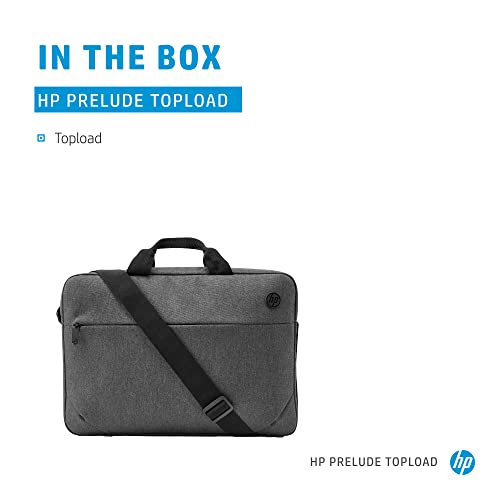 Image of HP Prelude Topload Briefcase for 15.6 Inch Laptops with Double Handles Hands-Free Crossbody Strap (1E7D7AA), Grey